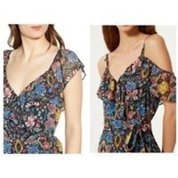 Rebecca Minkoff Jessica Floral Wrap Midi Dress Size Medium (6-8) - Picture 2 of 4